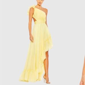 Mac Duggal Ruffled One Shoulder Asymmetrical Gown (tailored but NWT)